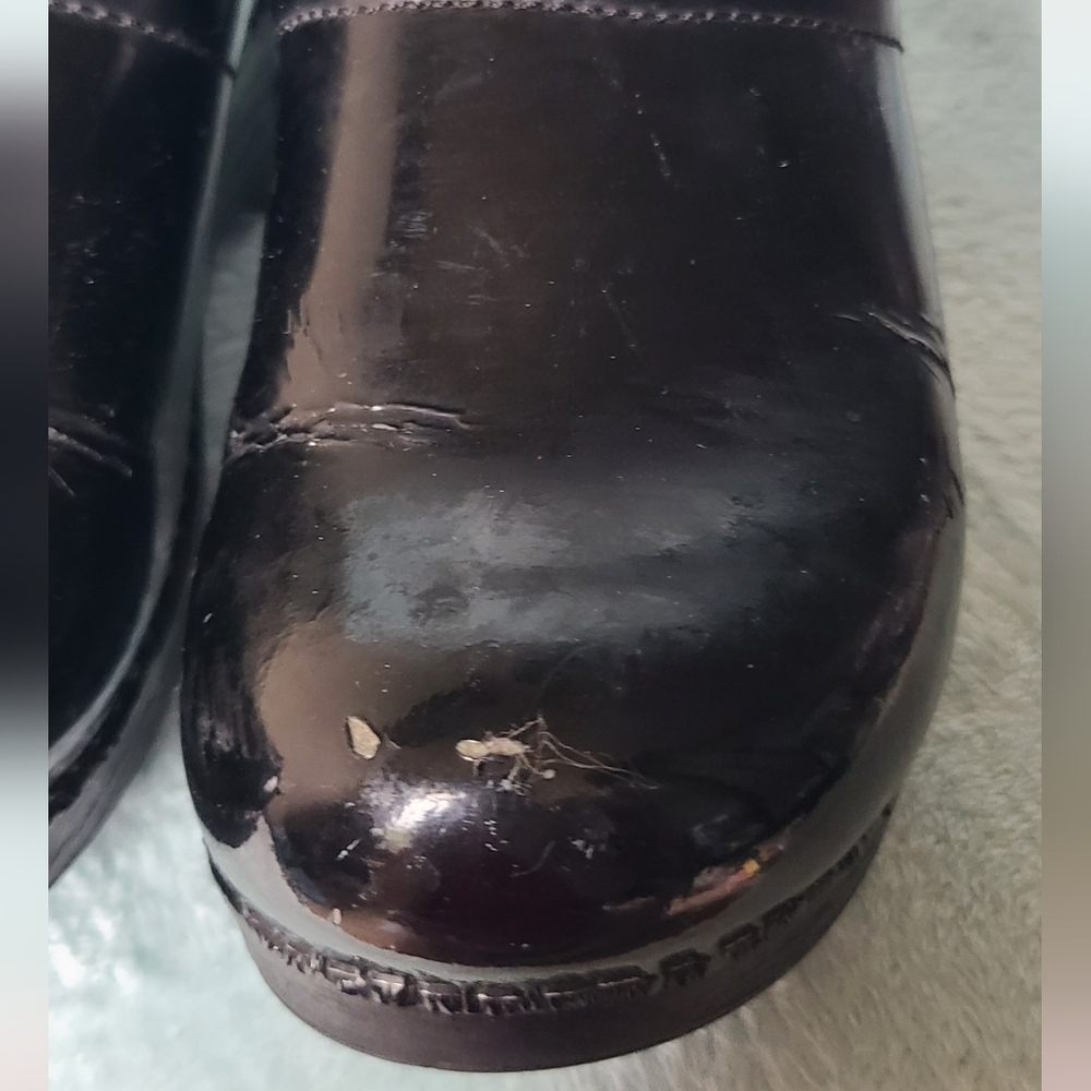 Dansko Black Patent Clogs - Picture 7 of 12